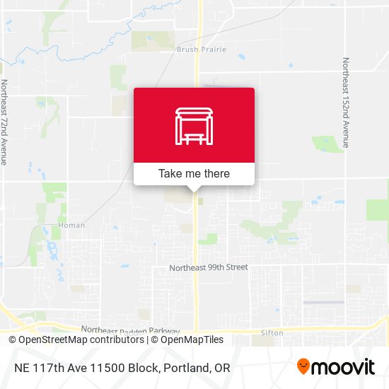 NE 117th Ave 11500 Block map