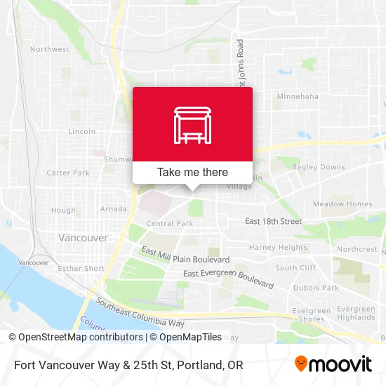 Fort Vancouver Way & 25th St map