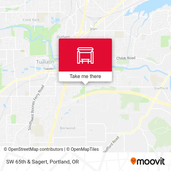 SW 65th & Sagert map