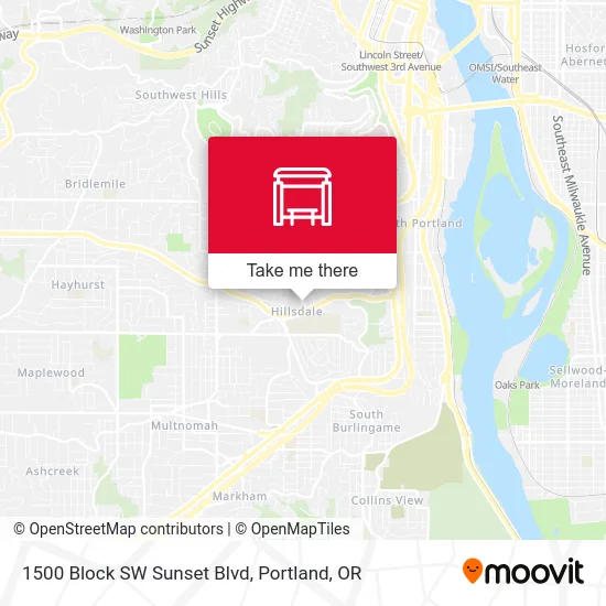 1500 Block SW Sunset Blvd map