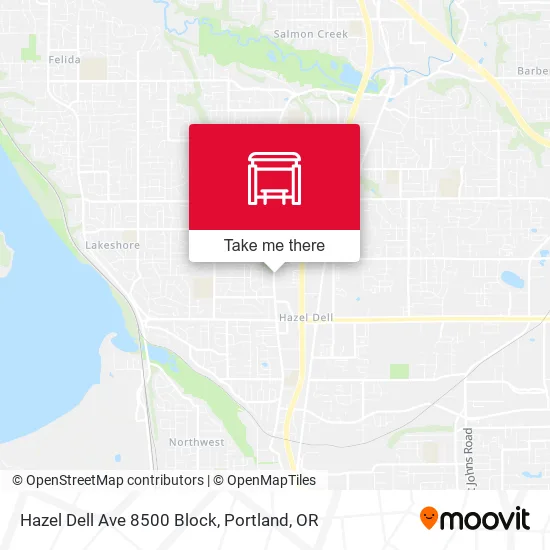 Hazel Dell Ave 8500 Block map