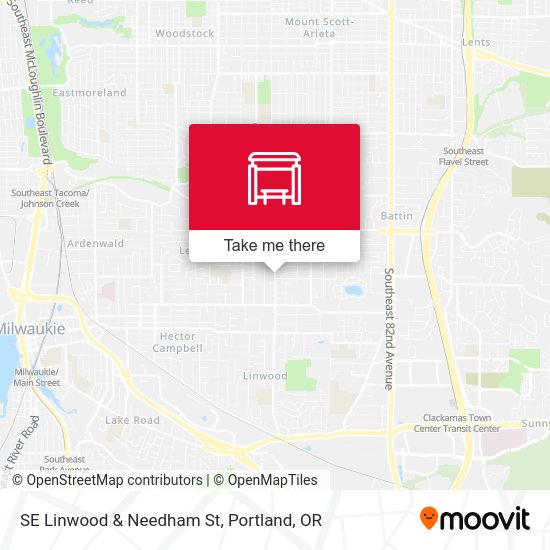 SE Linwood & Needham St map