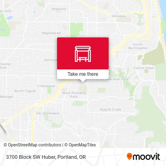 Mapa de 3700 Block SW Huber
