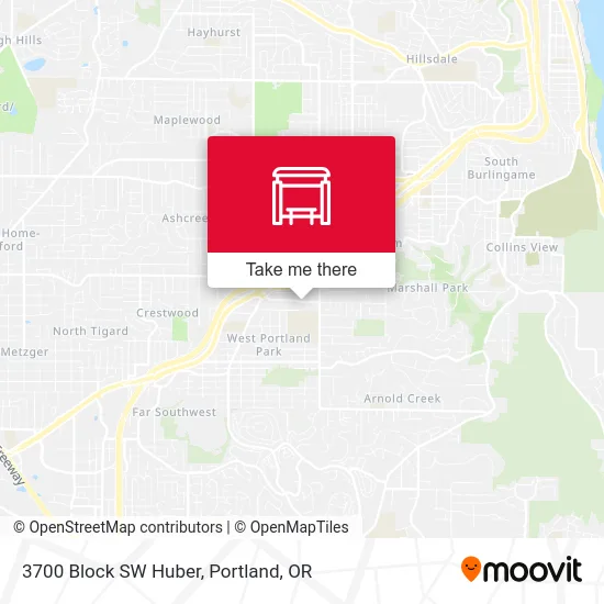Mapa de 3700 Block SW Huber
