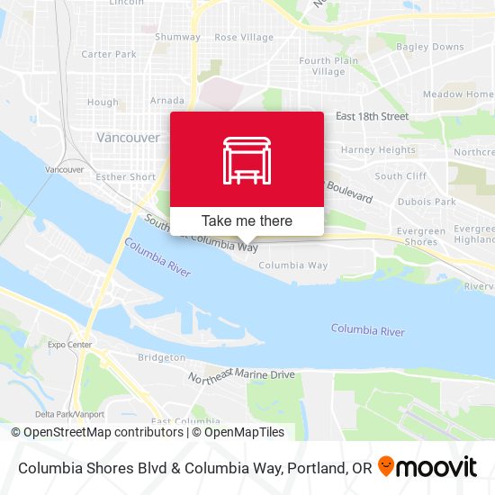 Mapa de Columbia Shores Blvd & Columbia Way