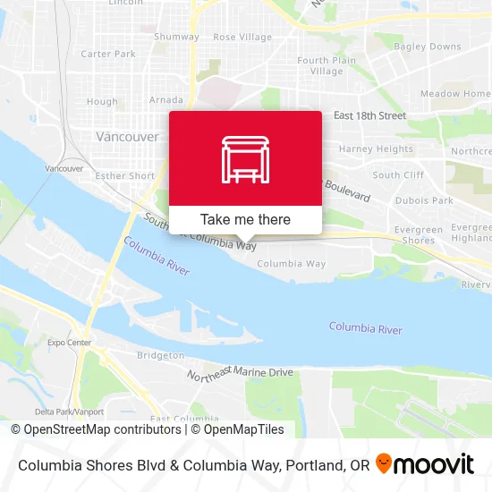 Columbia Shores Blvd & Columbia Way map