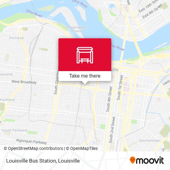 Louisville Bus Station map