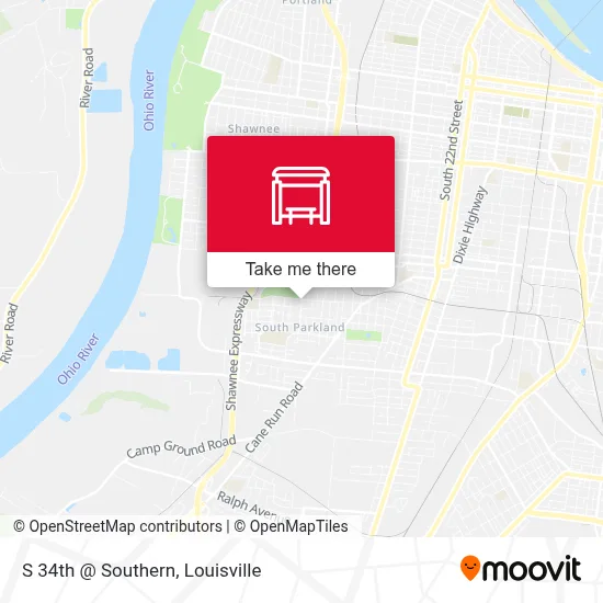 S 34th @ Southern map