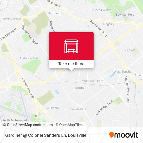 Gardiner @ Colonel Sanders Ln map