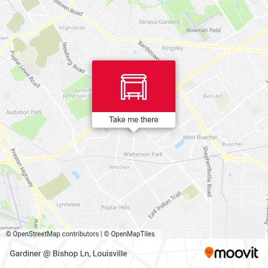 Gardiner @ Bishop Ln map