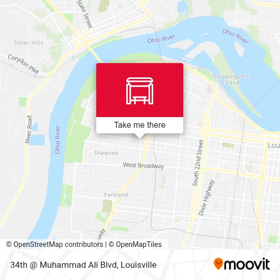 34th @ Muhammad Ali Blvd map