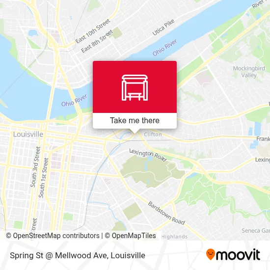 Spring St @ Mellwood Ave map