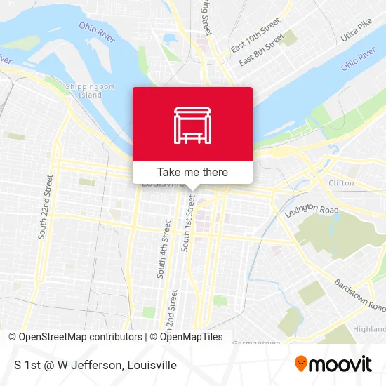 S 1st @ W Jefferson map