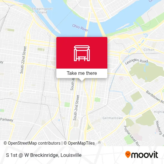 S 1st @ W Breckinridge map