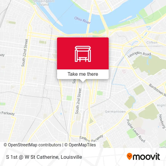 S 1st @ W St Catherine map