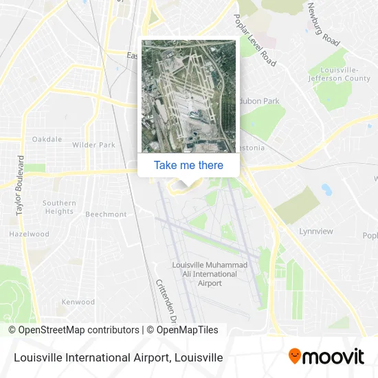 Louisville International Airport map