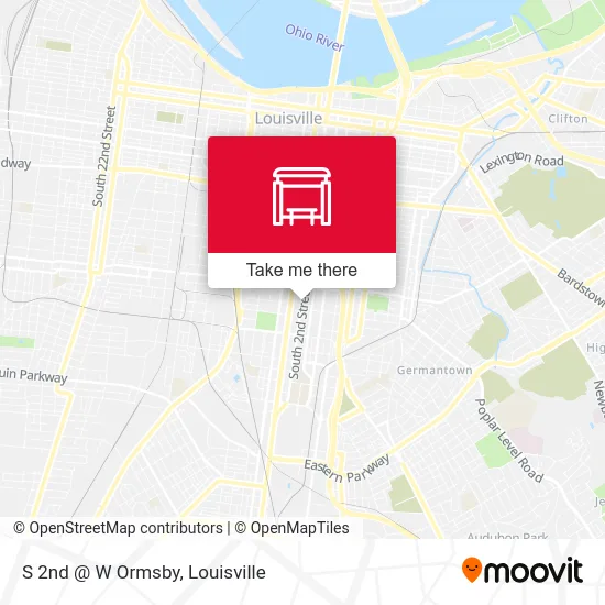 S 2nd @ W Ormsby map