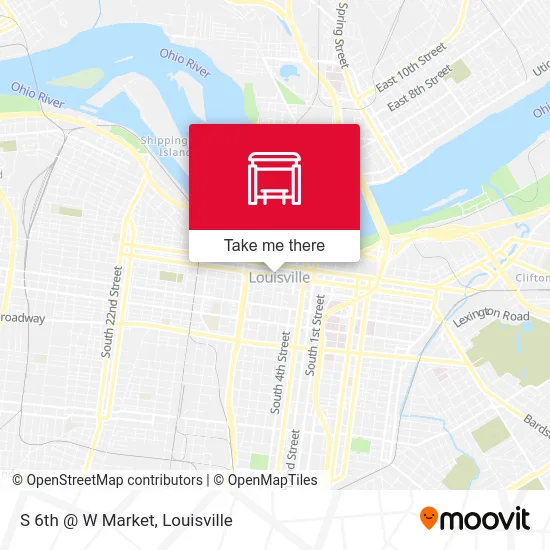 S 6th @ W Market map