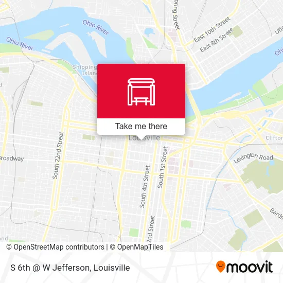 S 6th @ W Jefferson map