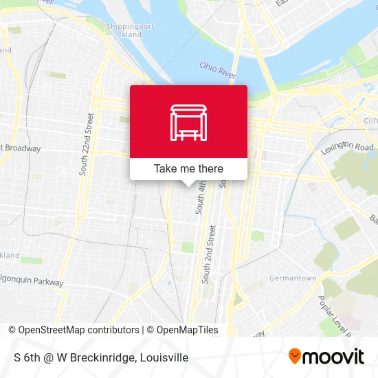 S 6th @ W Breckinridge map