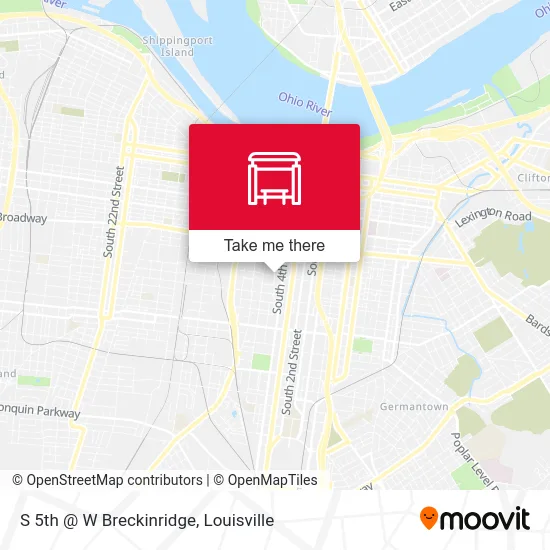 S 5th @ W Breckinridge map