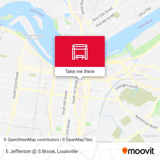 E Jefferson @ S Brook map