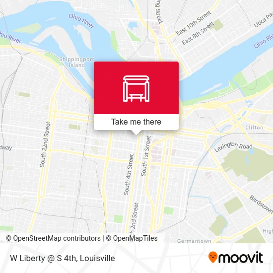 W Liberty @ S 4th map