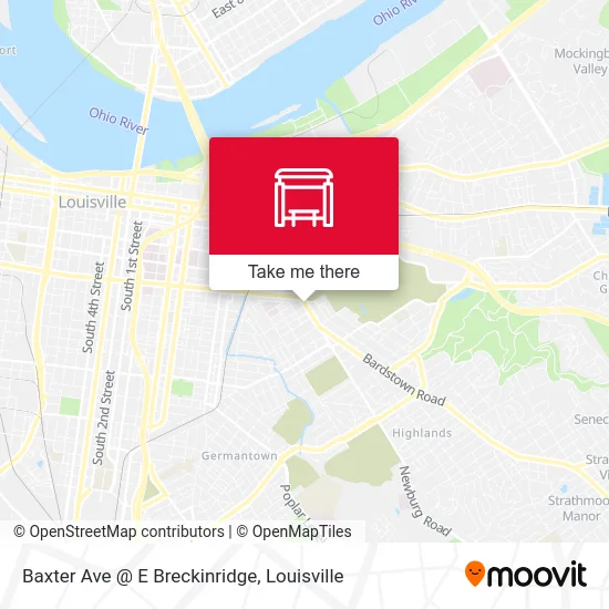 Baxter Ave @ E Breckinridge map