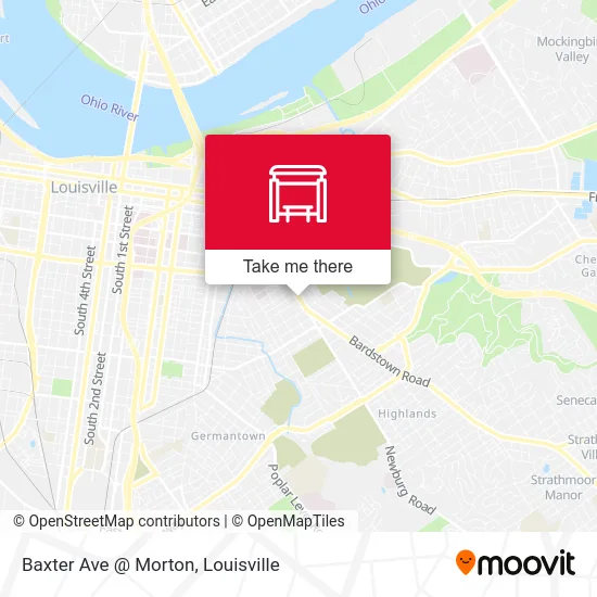 Baxter Ave @ Morton map