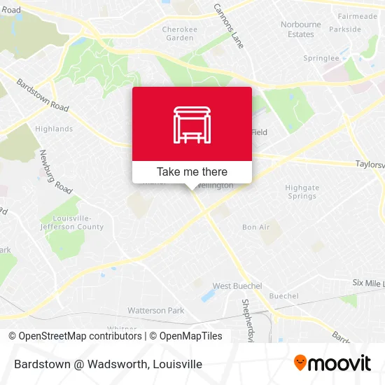 Bardstown @ Wadsworth map