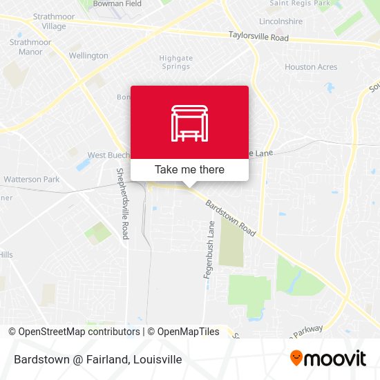 Mapa de Bardstown @ Fairland