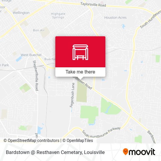 Mapa de Bardstown @ Resthaven Cemetary