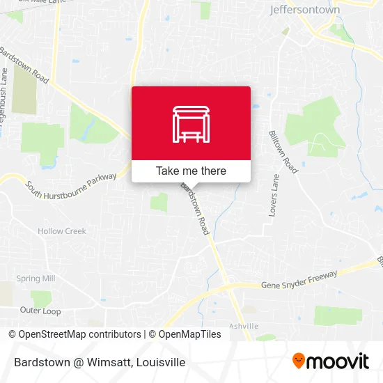 Bardstown @ Wimsatt map