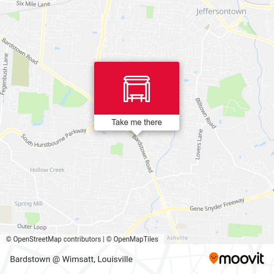 Bardstown @ Wimsatt map