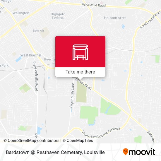 Mapa de Bardstown @ Resthaven Cemetary