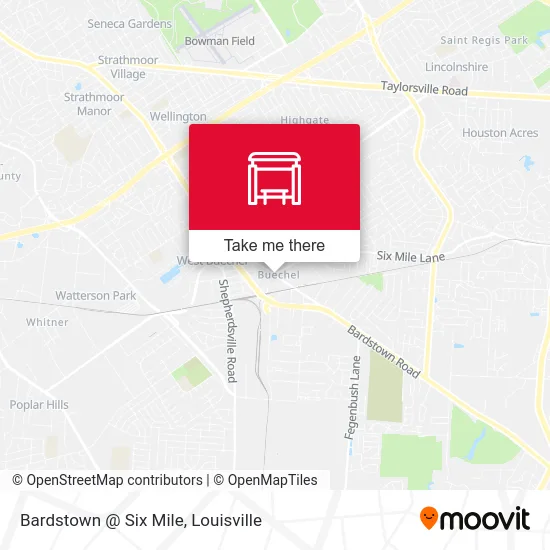 Bardstown @ Six Mile map