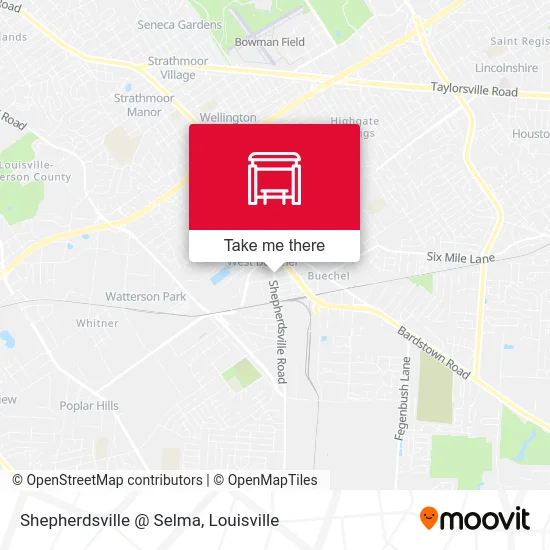 Shepherdsville @ Selma map