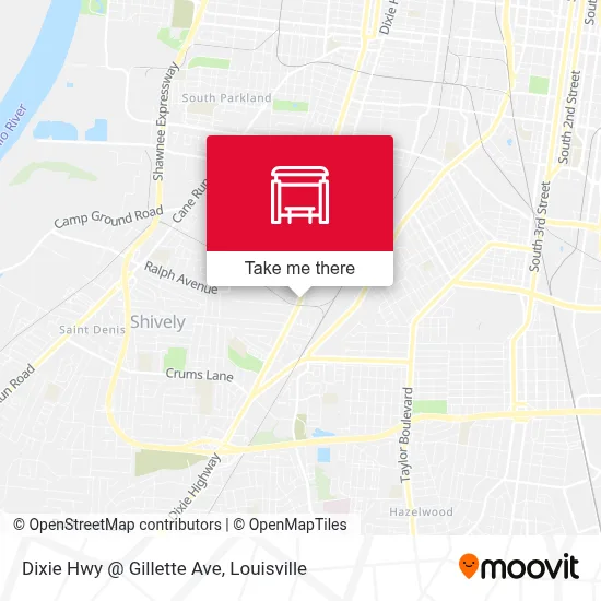 Dixie Hwy @ Gillette Ave map