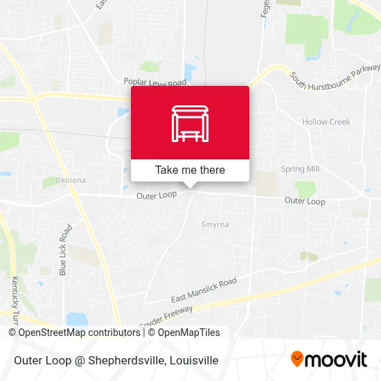 Mapa de Outer Loop @ Shepherdsville