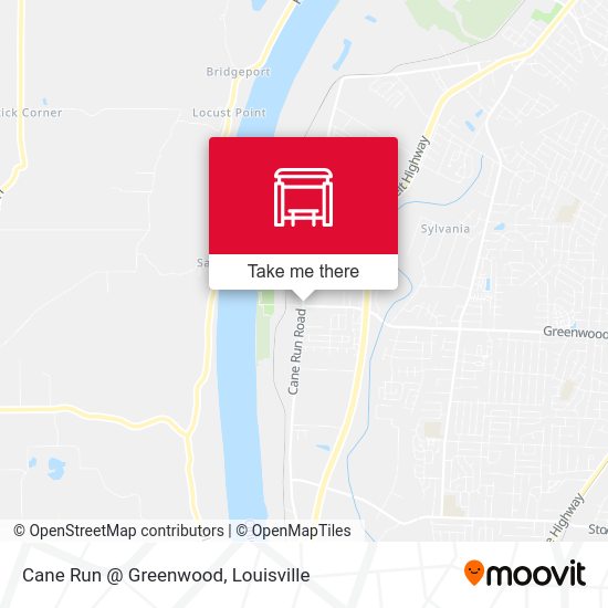 Cane Run @ Greenwood map
