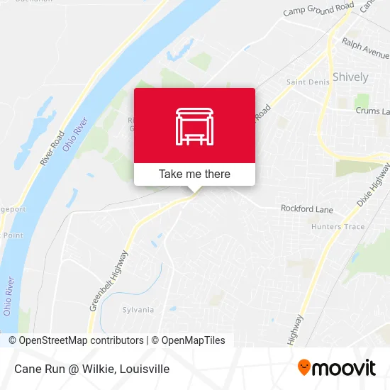 Cane Run @ Wilkie map