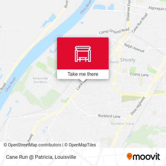 Cane Run @ Patricia map