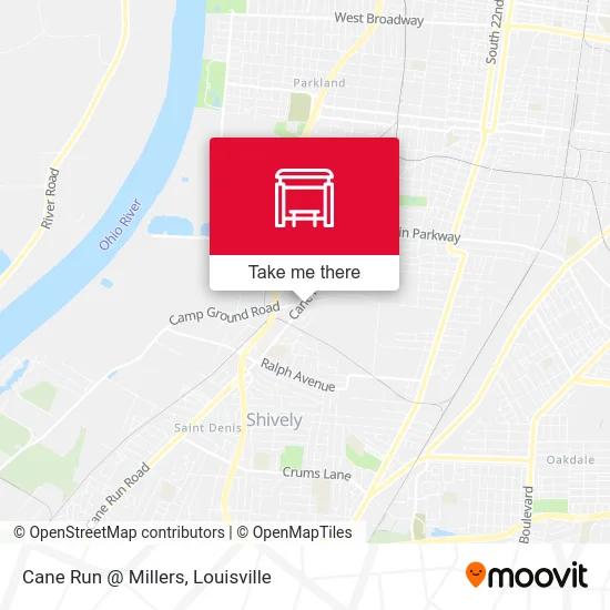 Cane Run @ Millers map