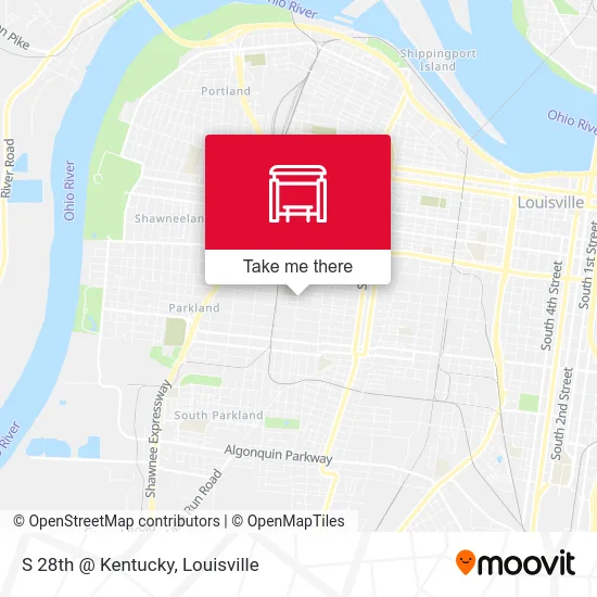 S 28th @ Kentucky map