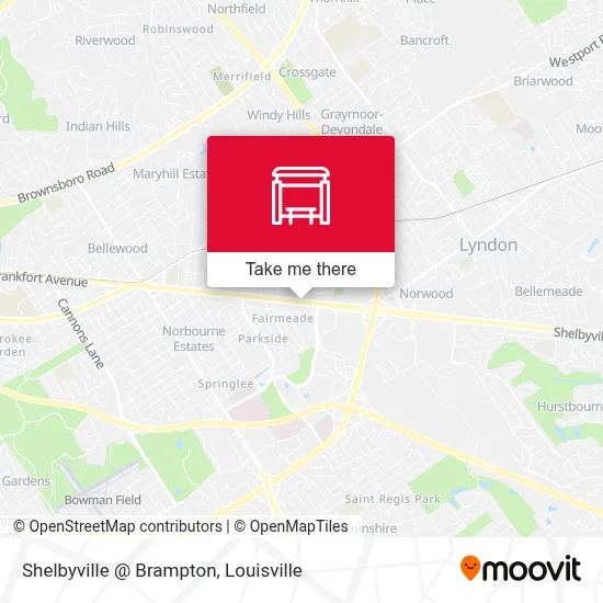 Shelbyville @ Brampton map