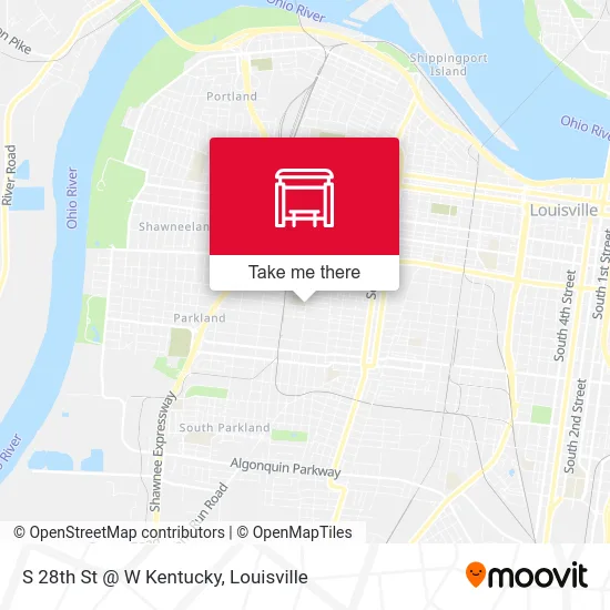 S 28th St @ W Kentucky map