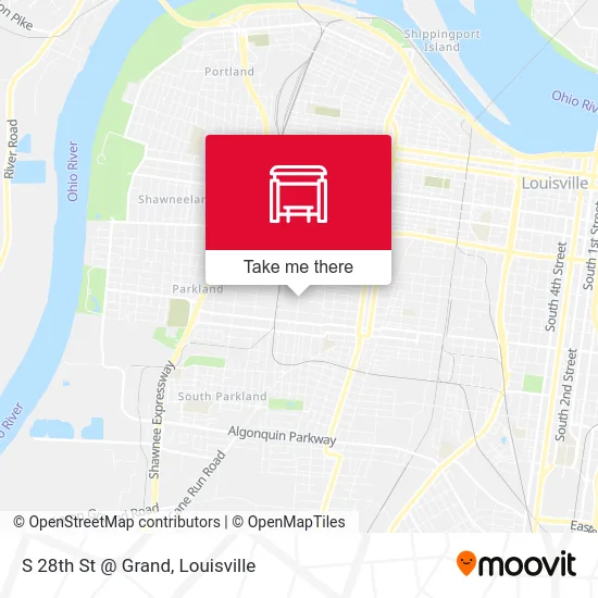 S 28th St @ Grand map