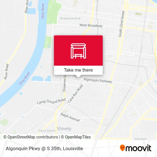 Algonquin Pkwy @ S 35th map