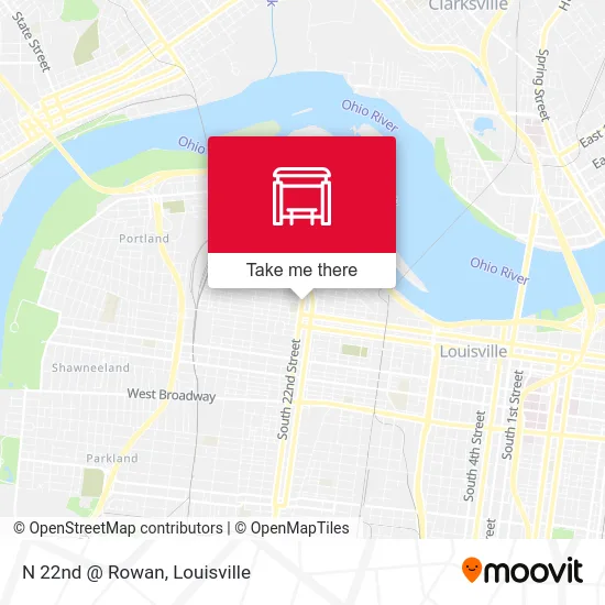 N 22nd @ Rowan map