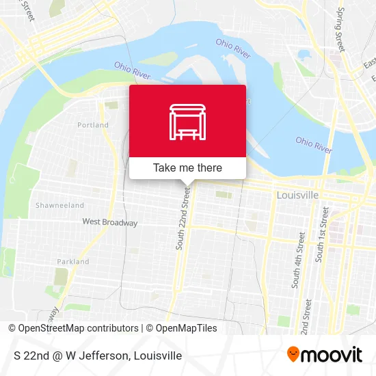 S 22nd @ W Jefferson map